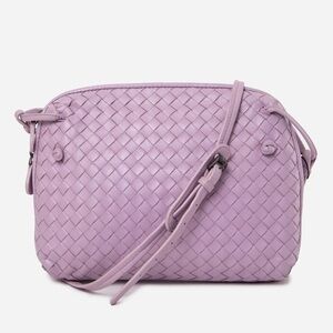 Bottega Veneta Purple Nappa Intrecciato Nodini Crossbody
